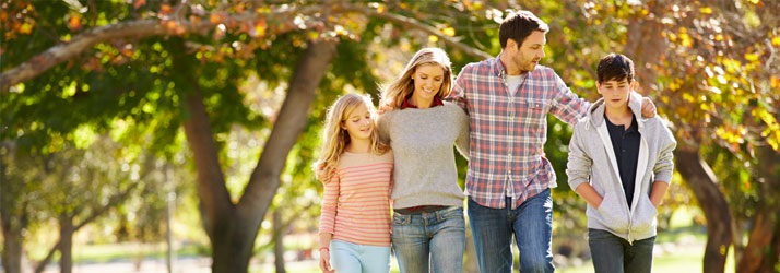 Active-Family-Wellness-Walking-In-Fall